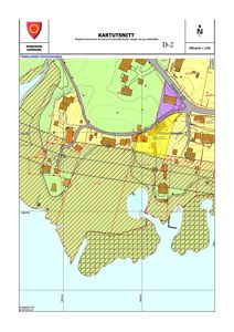 Kartutsnitt (situasjonsplan) som viser eiendomsinndeling, kommunedelinger og bygningsplassering i Ringerike kommune.