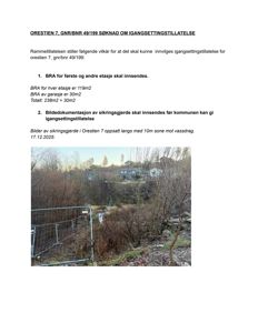 Fotografi av sikringsgjerde langs vassdraget i Orestien 7.