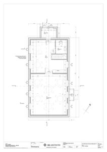 Etasjeplan (Plan 2 etasje) som viser romfordeling, dimensjoner og plassering av møbler for et kontorbygg.