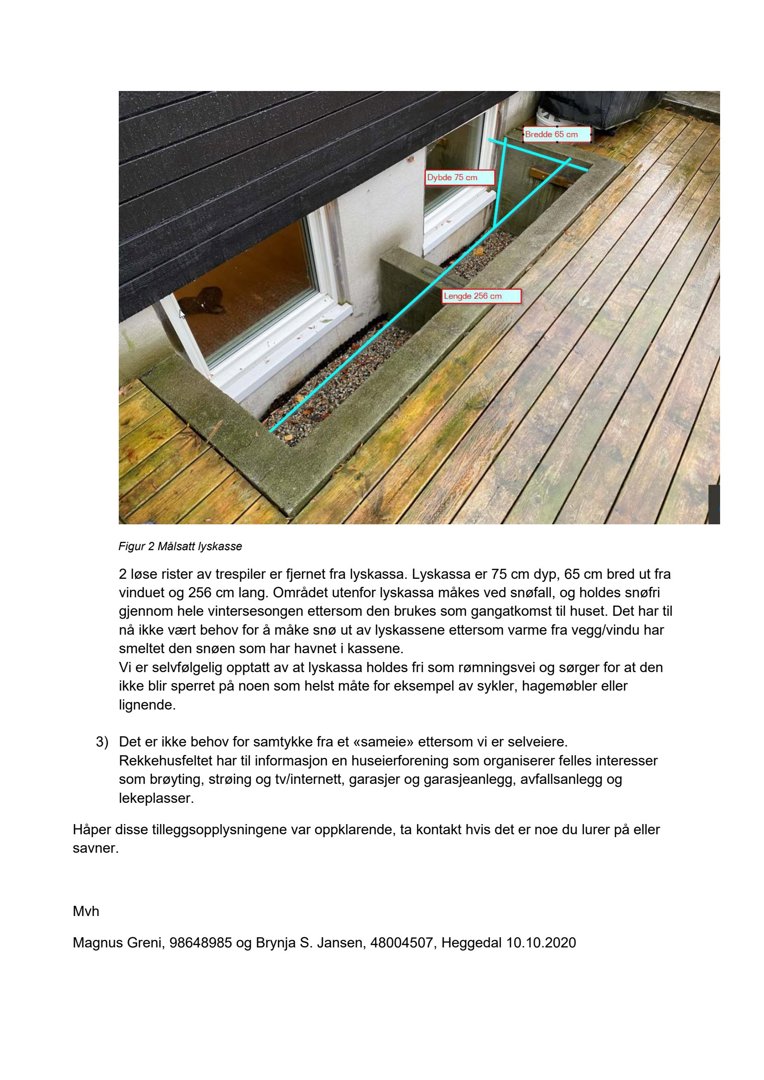 Fotografi av en lyskassa med målelinjer og tekstbeskrivelse under.