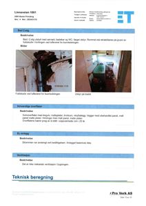 Dokumentet inneholder to fotografier som viser skader i et bad (fukt og utstyr).