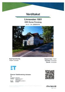 Fotografi av en hvit, lang bygning med rødt tak og en asfaltert vei foran. Bildet er tatt i dagslys og viser bygningen i sin omgivelse.