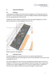 Utklipp fra en situasjonsplan som viser regulert byggegrense for et ladestasjonsanlegg.
