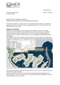 Et situasjonskart som viser eiendommen Agnes Torg 2, nabolaget, havn og en planlagt ny plassering for lønningskontoret.