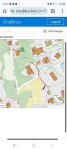 Kartutsnitt (Norskart) som viser topografi, vegnett og bebyggelse i et område.