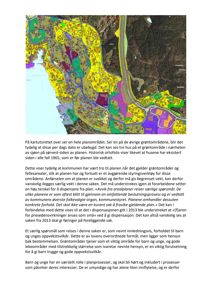 Kartutsnitt (kartutsnitt) av et planområde med fargemerkede soner og en historisk ortofoto i øvre høyre hjørne.