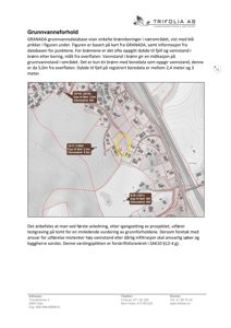 Et kart over et område som viser grunnvannsboringer og vannstand, basert på data fra GRANADA.