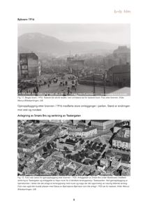 Historiske fotografier fra Bergen bybrann i 1916 og gjenoppbyggingen i 1935.