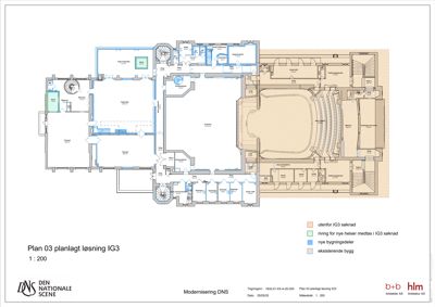 Etasjeplan (planlagt løsning) som viser romfordeling, vegger og soner i et bygg.