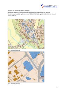 Bildet viser to kart som illustrerer plasseringen av et område i Eidskog kommune, med omgivende infrastruktur og eiendommer.