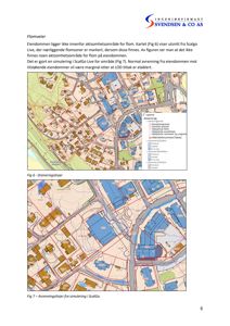 Kartutsnitt fra ScaloGo som viser eiendom, flomsoner, avrenningslinjer og topografi.