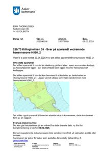 Et kart som viser eiendommen med hensynssone H560_2.