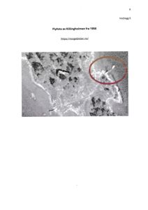 Flyfoto av et område (Killingholmen) fra 1956, som viser terrengform og bebyggelse.