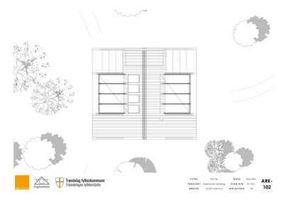 Plantegning (Plan 1ok) som viser romfordeling og veggkonstruksjoner for etasjen.