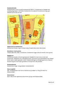 Kart over eiendommen med bygningsplassering, tomtegrenser og nabolag.