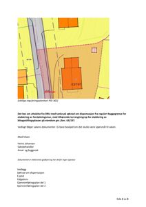 Et utklipp fra et reguleringsplan (PID 362) som viser eiendomsgrenser, eiendomsnummer (63/197) og en forslagsgrense for byggegrense.