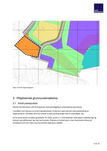 Et utsnitt fra en reguleringsplan som viser arealbruk og soner på et område.