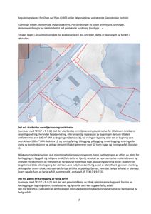Et kart som viser et regulert område (Osan syd Plan-ID:305) med overlagte geotekniske soner (blå prikket, rød prikket, grå prikket) og bygningers plassering.