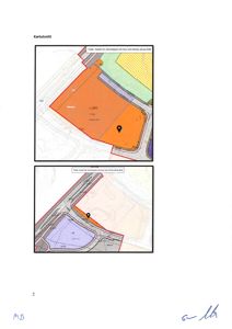 Bildet viser to kartutsnitt (situasjonskart) som illustrerer bygningens plassering i forhold til omgivelsene, inkludert veier og nabolag.
