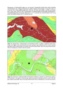Bildet viser to kart som illustrerer berggrunnen og løsmassene i et område (Føssåberge). Kartene er farget for å vise ulike geologiske lag, og de har tekstbeskrivelser under seg.