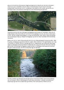 Fotografi av et elveløp (Laglimsbekken) med tekst om fiske og friluftsliv.