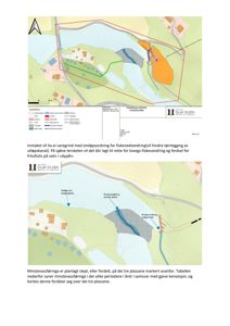 Situasjonsplan som viser tomtens beliggenhet i forhold til vann, vei og naboeiendommer, samt planlagte tiltak for fisketransport.