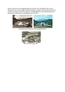 Bildet viser tre historiske fotografier av Rogn med tilhørende tekst som forteller om utviklingen i området.