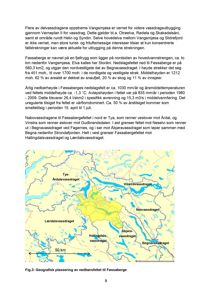 Kart som viser geografisk plassering av nedbørsfeltet til Føssaberge, med omgivende vassdrag og topografi.