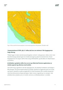 Kartutsnitt fra Kommuneplanen som viser eiendomsgrenser og topografi.