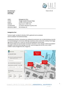 Et skjermbilde fra Kartverket som viser havnvidde og stormflodsklassifisering for tomtene i byggesaken.