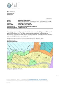 Et utklipp fra gjeldende plankart som viser arealformål (B1, B5) og tomtenummer for byggetomten.