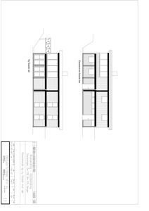 Fasadetegning som viser eksisterende og ny fasade sett mot sør.
