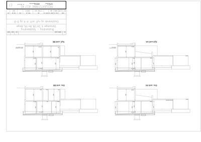 Snittegning som viser tverrsnitt gjennom en bygning med sammenligning av eksisterende og nytt tilstand.