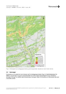 Et helningskart (topografisk kart) som viser høydekurver og terrengform for et kartleggingsområde.