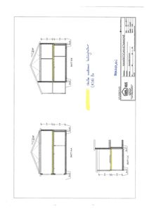 Bildet viser snittegninger (SNITT A-A, B-B, C-C) av en bygning, som illustrerer tverrsnittet og konstruksjonen.