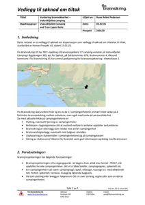 Kart som viser lokalisering av campingplassene i forhold til omgivelsene (veier, vann, topografi).