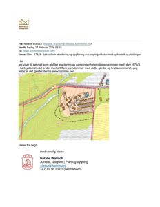 Et kart fra et kartsystem som viser eiendommen med gbnr. 678/3, inkludert topografi og vei.