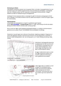 Situasjonsplan som viser campingplassens beliggenhet i forhold til kommunens planregulering og plan grenser.