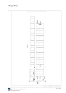 Fasadetegning som viser opprisset av takarealet (Roof Area Northeast) med mål på taket.