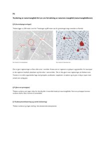 Bildet viser to kart fra Kartverket (Artdatabanken og Naturbase) som illustrerer kartleggingen av naturmangfold i et område.