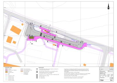 Situasjonsplan som viser tomt, bygninger, veier og grenser