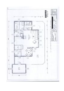 Etasjeplan (1. etasje) som viser romfordeling, dimensjoner og areal for en leilighet.