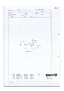 Situasjonsplan som viser bygningens plassering på tomt med angitte koordinater og mål.