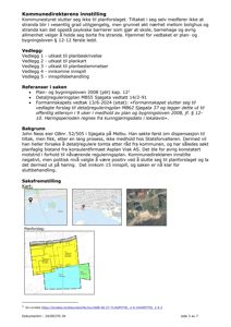 Dokumentet inneholder to kart under overskriften 'Kart': en situasjonsplan (venstre) og et planforslag (høyre).
