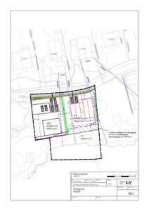 Situasjonsplan (tomteplan) som viser tomtens grenser, nabotomter, veier, og plassering av bygninger med arealopplysninger (AB1, B1, FL1).