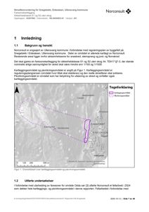 Oversiktskart over kartleggingsområdet og påvirkningsområdet for faresonekartlegging i Snegebekk, Eidesåsen, Ullensvang kommune.