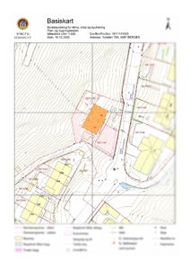 Basiskart fra Bergen kommune som viser eiendomsgrenser, bygninger, topografi og infrastruktur for Kolstien 78A.