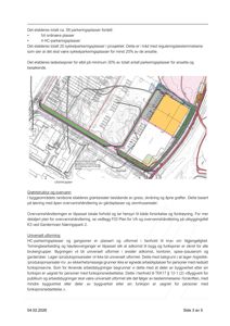 En situasjonsplan (tomteplan) som viser plassering av bygninger, veier, parkeringsplasser og grøntarealer i forhold til omgivelsene.