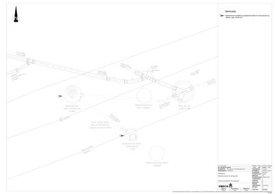Situasjonsplan som viser eksisterende og planlagt vann- og avløpsledninger, samt plassering av nye utbyggingsområder.