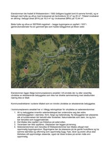 Et flyfoto eller kart som viser eiendomsgrenser og bygningsplassering.